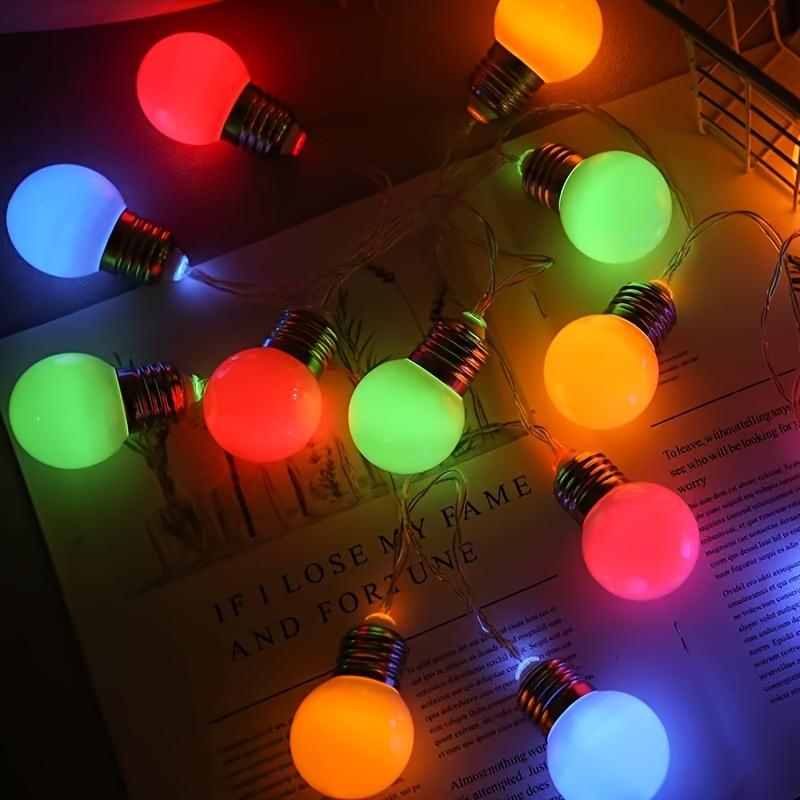 Guirlande Lumineuse Ampoule 5m 20 LED Étanche Solaire/Batterie pour Fête Intérieur/Extérieur Décoration Jardin Noël Guirlande Lumineuse