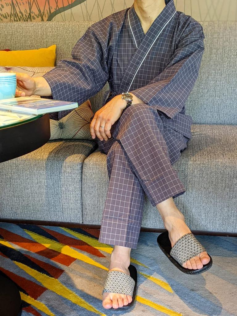 MY Cotton Samue 3 Hospital Nightwear [KISS LIFE] Men's 100% Open-front Pajamas, Style, Colors, Pajamas, Men's Roomwear, (Charcoal Gray, LL)