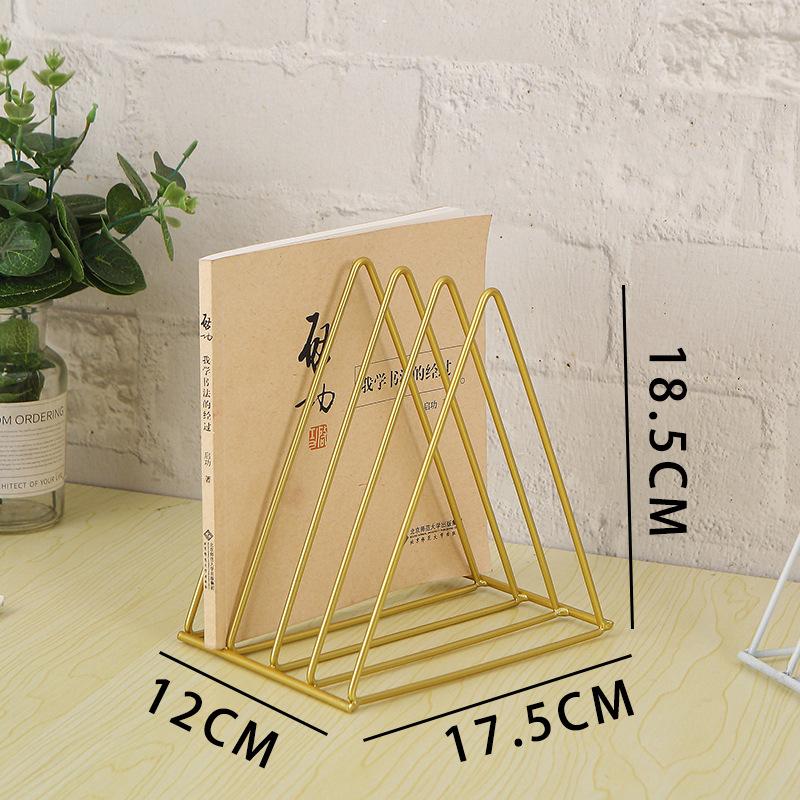 

Nordic Style Iron Desktop Document Organizer for Office, Minimalist Bookshelf for Study Room