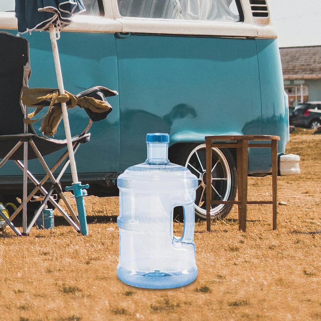 Water Container Dispenser Bottle Food Grade with A Spare Lid Carrier Jug for Emergency Outdoor
