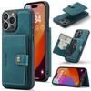 For iPhone 15 Pro Max Case Leather+TPU Phone Cover Detachable Card Bag