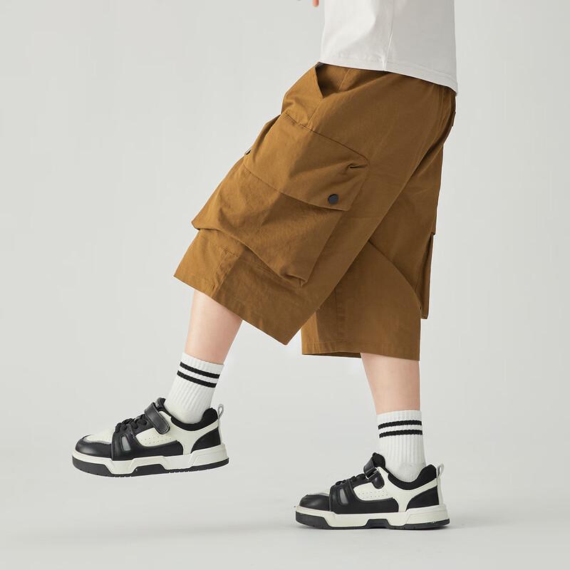 Duoduo Kids Boys Summer Pure Cotton 3/4 Length Cargo Shorts 120