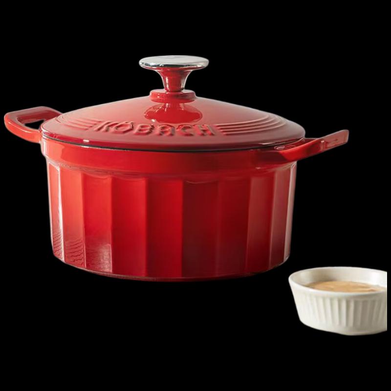 KOBACH Cast Iron Enamel Stew Pot