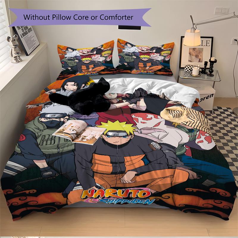 Naruto Team Poster Print 3Pcs Bedding Setduvet Cover With 2 Bedropillowcase Home Birthday Gift