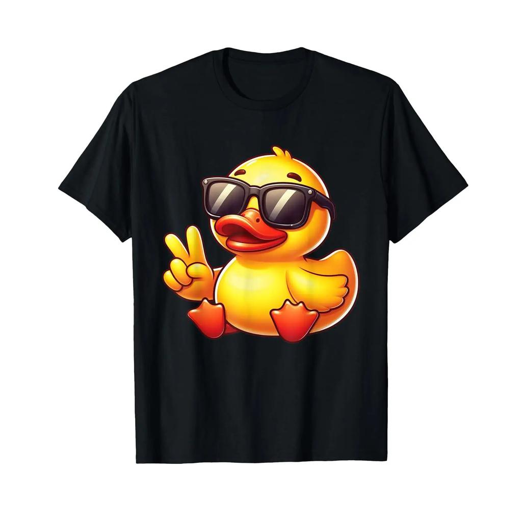 Cool Retro Yellow Rubber Duck In 70s 80s Funny T Shirt Vintage Casual Comfortable Designer Clothes Top For Everyday Wear