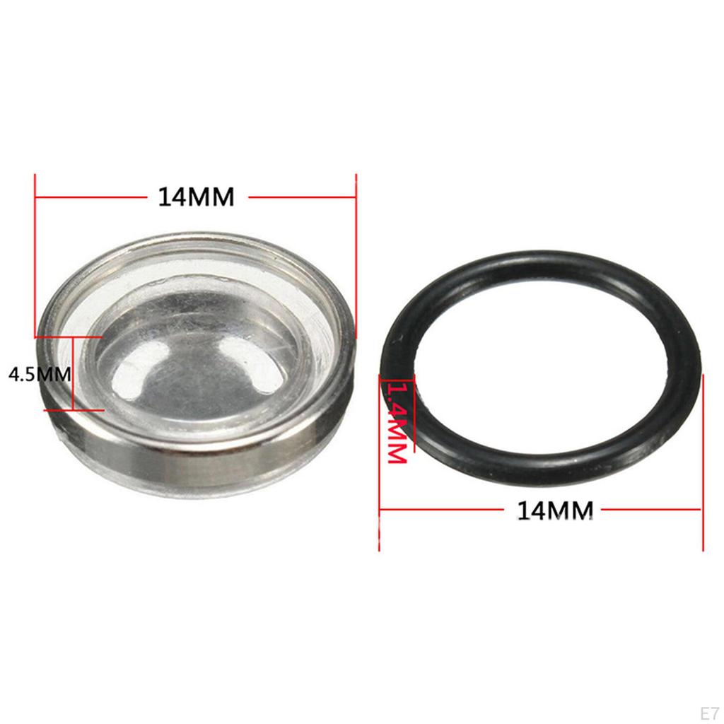 Oil Pump Sight Glass Universal Easy To Install Lens Durable Accessories Replacement