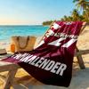 Rb Leipzig Customizable Name Beach Towel Soft Durable Quickdry Suitable For Sports Travel Swimming Yoga Bathroom Beach And Pool
