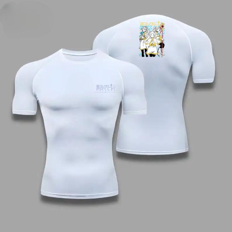 Fitness Sportswear Teenagers Tshirt Frieren Graphic Tops Tight Training Clothes Boys Compression Gym Running Basketball Clothes