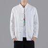 Men Linen Kungfu Cheongsam Top Hanfu Tang Suit Chinese Shirt Style Jacket Collar Traditional Chinese Clothing for Men