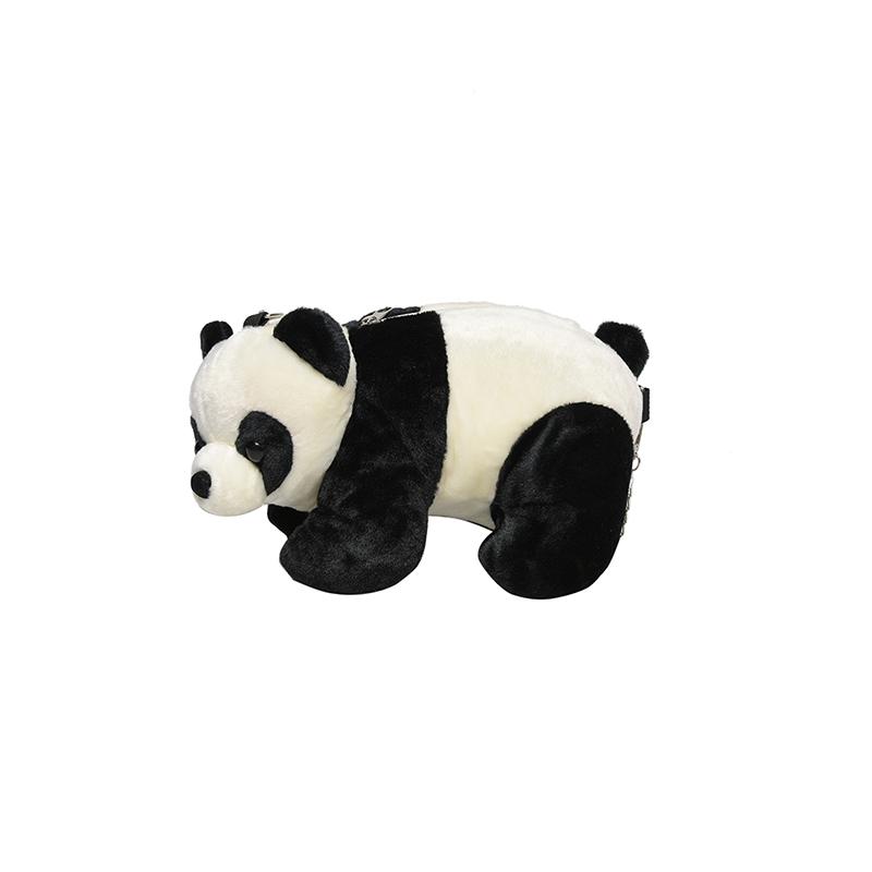 Cute Panda Plush Crossbody Bag For Women Cartoon Animal Doll Small Purse Winter Fashion Accessory