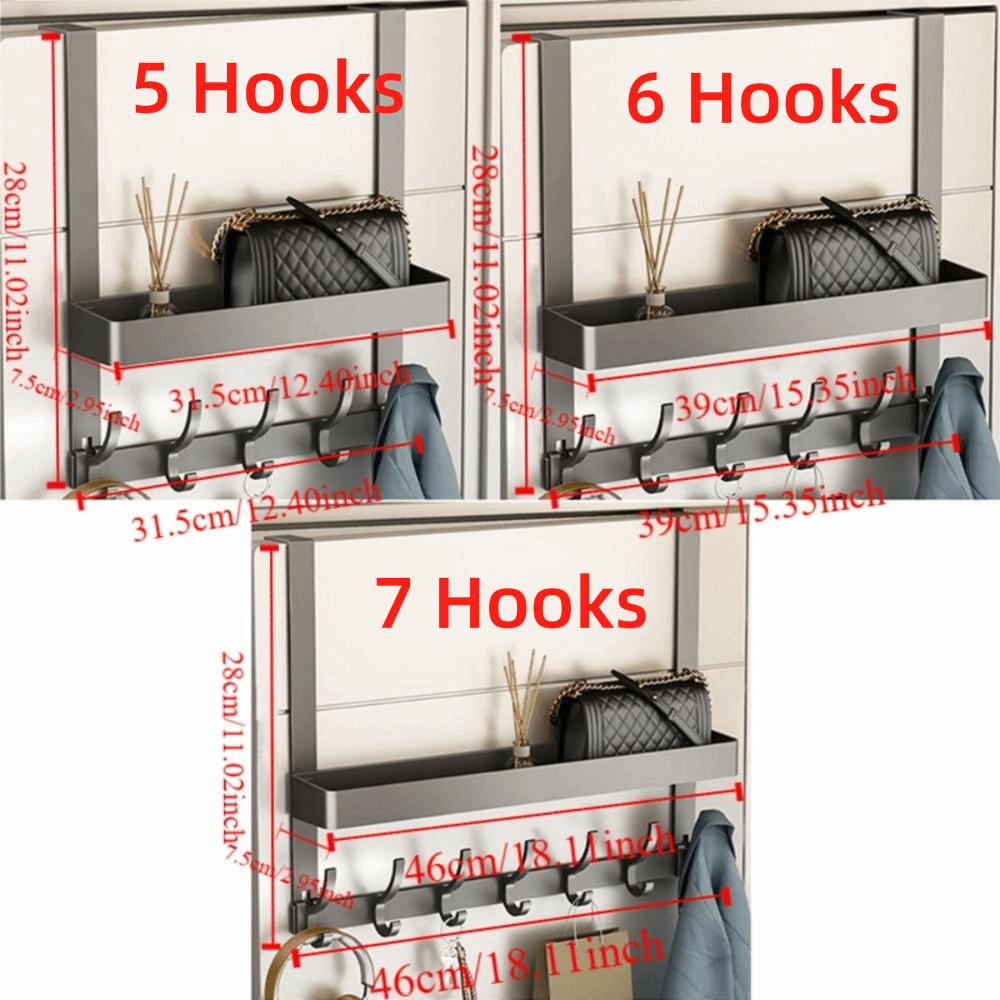 Double-layer Door Behind Coat Hook Strong Load-bearing Clothes Hanging Holder Closet