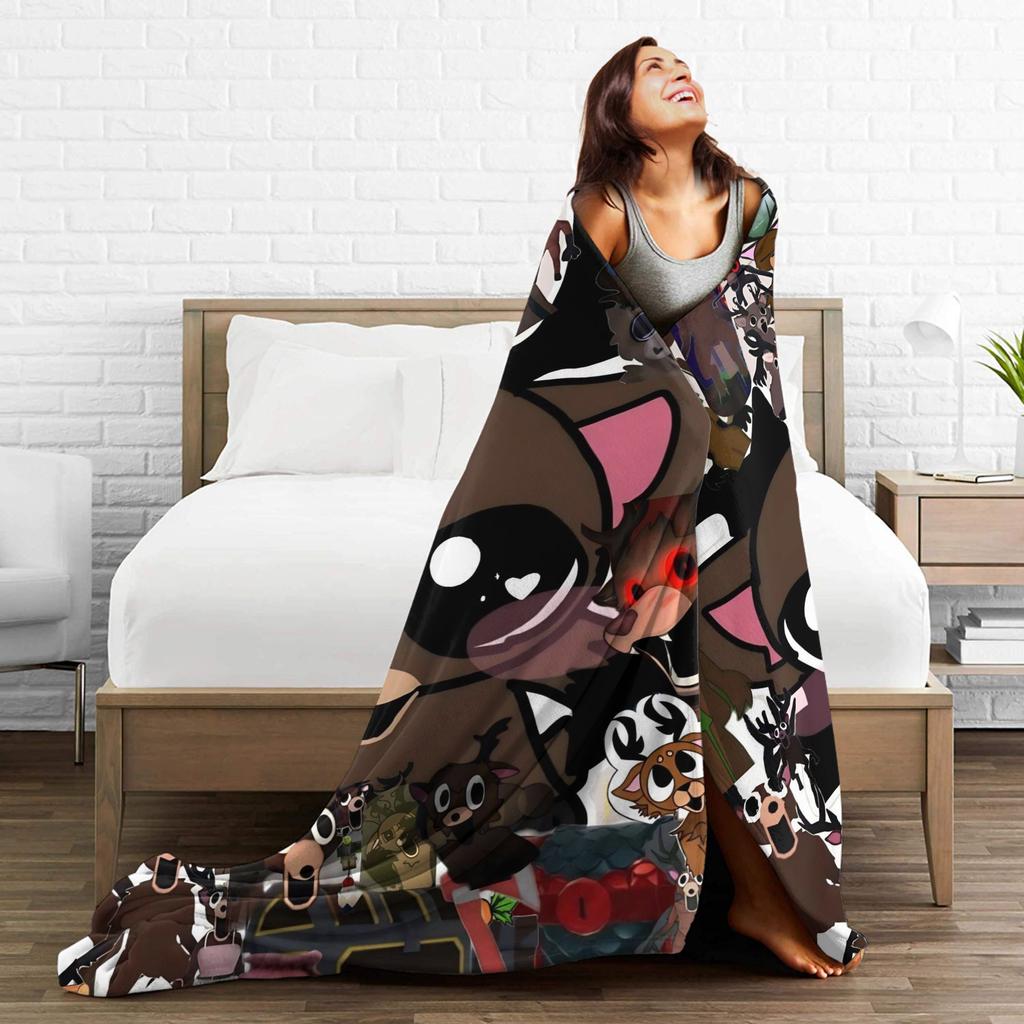 9-9 Nights in the Forest Blankets Deer Game Plush Novelty Breathable Throw Blankets for Bedding Lounge All Season