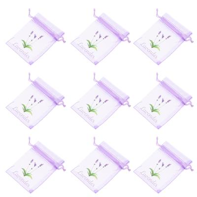 20pcs Lavender Sachet Bags Empty Drawstring Storage Herbs Containers Spice Fragrance Pouch Home Household Merchandises Breathing