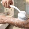 Soft Bristle Body Cleansing Tool Long Handle Bubble Massager Brush Bath Back Scrubber  Bathroom Use