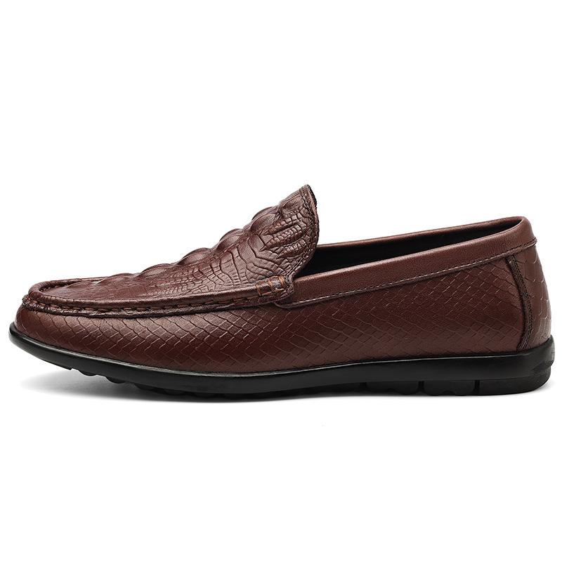 British Style Man Comfortable Loafers Leather Fashion Business Shoes Luxury Mens Slip On Footwear Men Wedding Dress Shoes