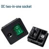 DC Dual Power Socket 5521/5525 with Switch, CE Certified