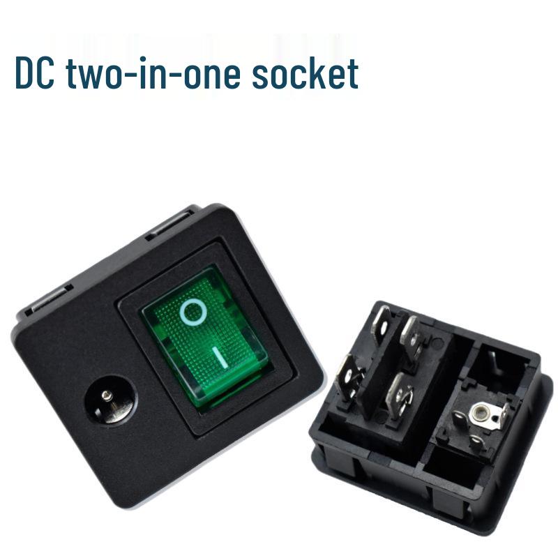 DC Dual Power Socket 5521/5525 with Switch, CE Certified