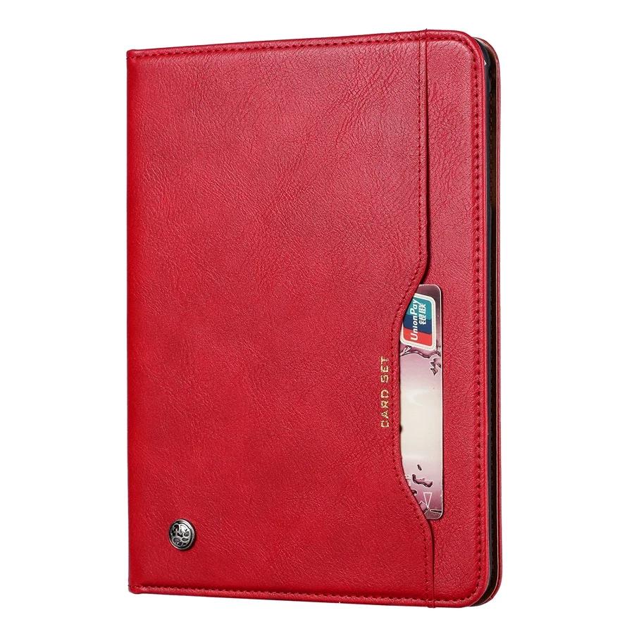 

Шкіряний Чохол Для iPad 2025 A16 Air 3 4 5 6 MINI 7 8 9 10-го 11-го Покоління Pro 10.9 11 12.9 13 дюймів З Кишенею Для Карт Зберігання Кришка ipad 2025 11inch A16 червоний