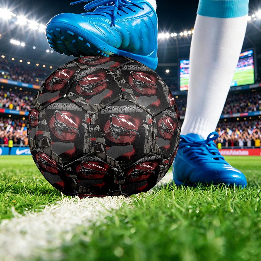 Pallone da Calcio Standard 5 con Stampa di Scorpioni Resistente agli Urti?Palla Assorbente Per Allenamento Partita Gioco all'Aperto