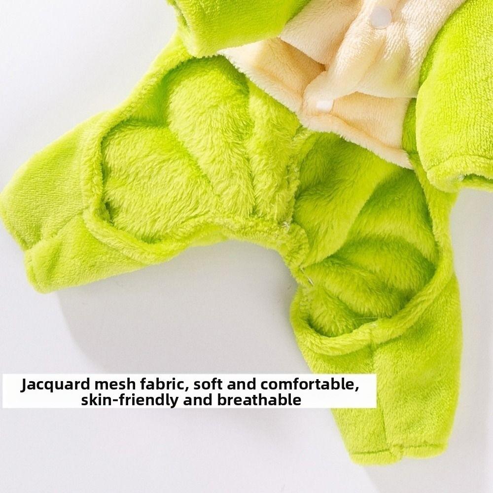 Towable Cute Dinosaur Pet Sweater Cozy Thick Warm Dog Four-legged Jumpsuit Cosplay Props Pet Winter Costume for Small Dogs Cats