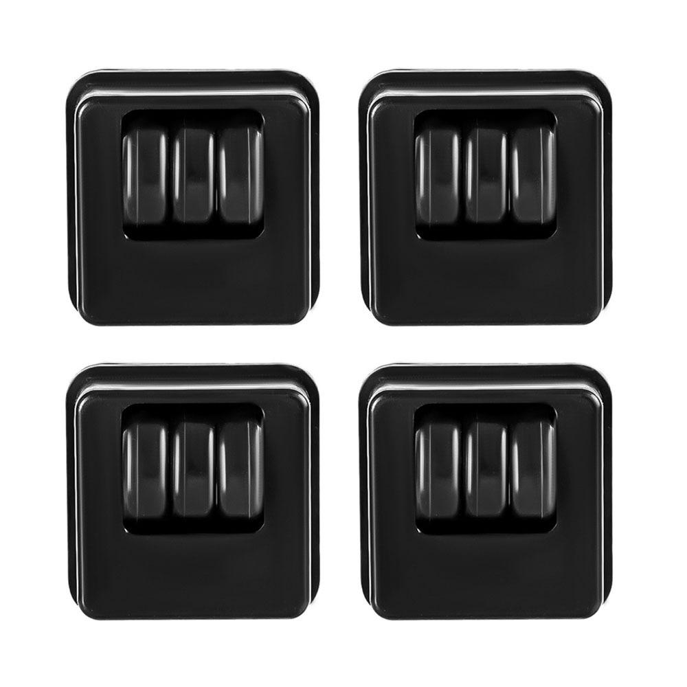 4Pcs Portable Self Adhesive Universal Wheel Mute With Brake Self Adhesive Pulley Mini Pulley Base Furniture Move Accessories