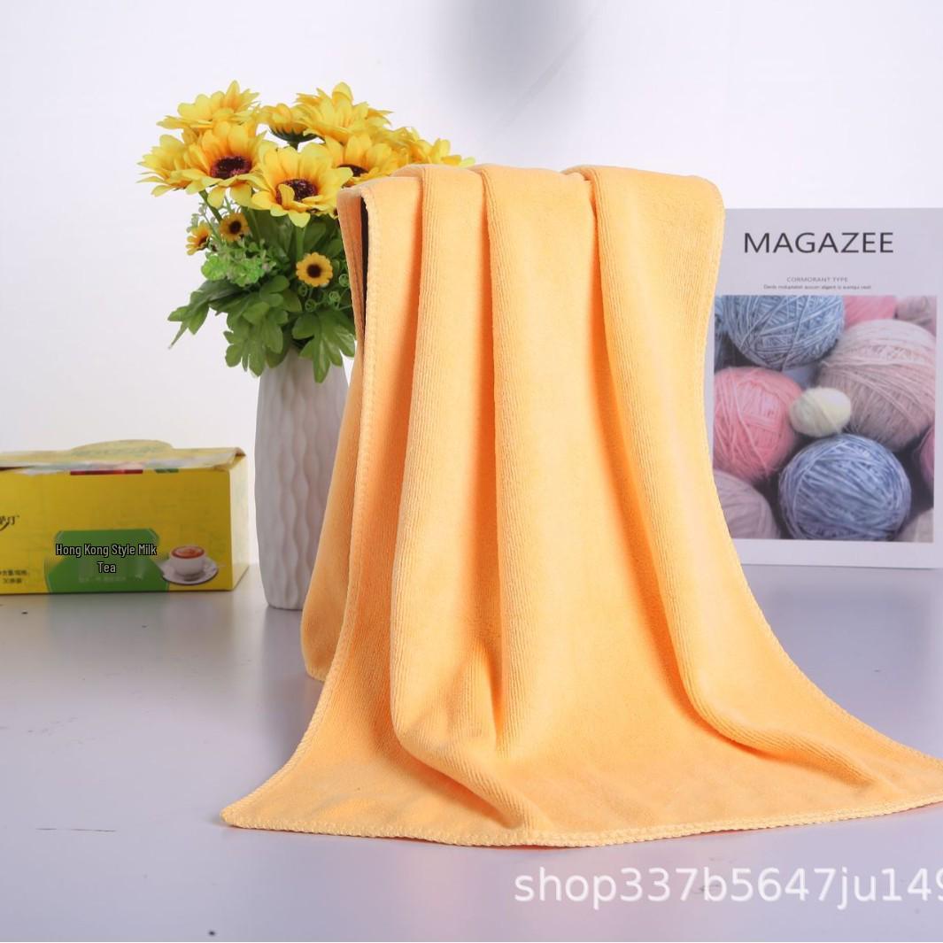 Thickened Microfiber Salon Towel: No Shedding, Highly Absorbent, Multi-Purpose for Drying and Cleaning 30x30 cm, Medium Thick светло-оранжевый