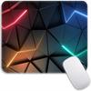 Geometric Standard Anime Mouse Pad Hexagon Edge Stitched Small Gaming Mousepad Travel Mouse Mat Non-Slip Office Mousemats