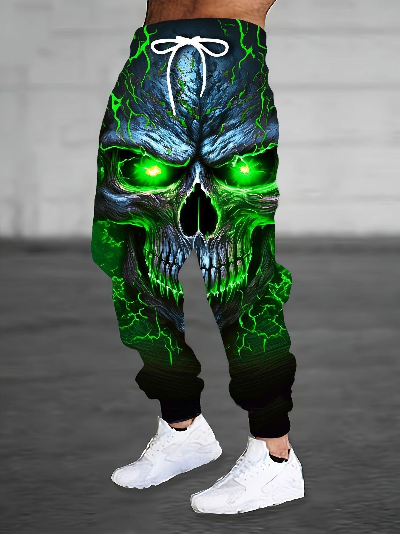 

Чоловічі штани джогери з принтом білого та сірого китайського дракона, повсякденні спортивні штани в стилі стрітвір S