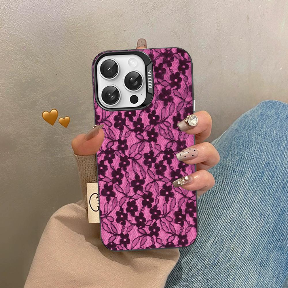 Lace Style Cool Girl Phone Case For IPhone 16 15 14 13 12 11 Pro Max X XR XSMAX 8 7 Plus Matte Shockproof Back Cover