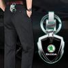 UGKV2 3D Metal Car Logo Key Rings Keyring Keychain For Skoda Octavia Superb Rapid Kodiaq Karoq Fabia Kamiq Roomster Citigo Scala SCALA