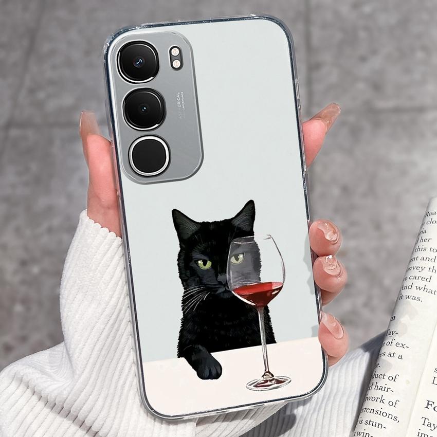 Cute Casing For Vivo Y19s Y19 Y17s Y17 Y16 Y15 Y13 Y12 Y11 Phone Covers Cute Penguin Frog Housing Clear TPU Non Slip Silicone Soft Shell For Vivo Case
