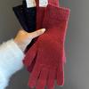 Koreanischer Stil Herbst und Winter Neuer Stil Extra Lange Schleierkraut-Handschuhe Niedliche Wolle Touchscreen Split-Finger Warme Gestrickte Handschuhe für Damen