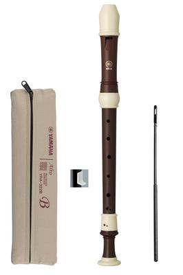 Flauta doce alto estilo barroco jacarandá suporte de dedo bastão de limpeza flauta doce estojo de pano creme gráfico de dedilhado feito de resina ABS YRA-322B