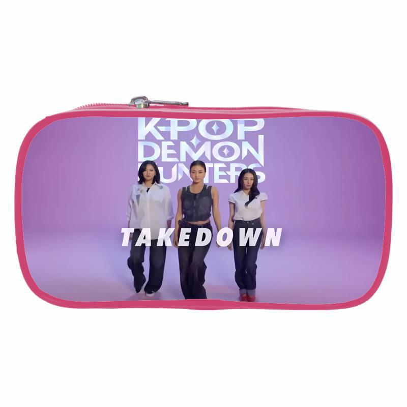Vlastní růžový K-Pop Dívčí pouzdro na tužky Lovce démonů pro žáky základní školy