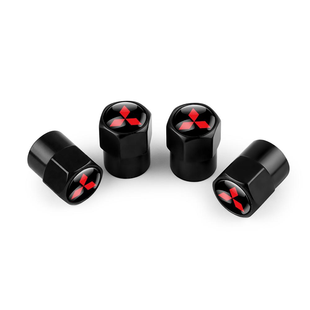 

4Pcs Metal Alloy Wheel Tire Valve Caps Accessories For Mitsubishi 9 Ralliart X EX ASX L200 Colt Outlander Pajero Lancer Eclipse чёрный