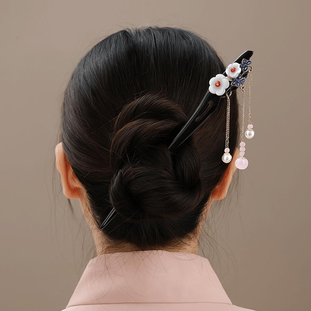 Tassel Chinese Style Hairpin Wood Hanfu Headwear Classical Sandalwood Hair Stick Girls