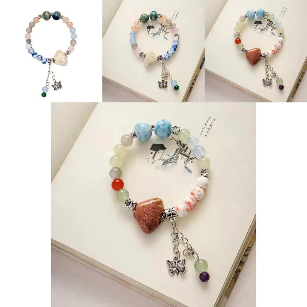 Summer 2024 Chinese Ceramic Shell Butterfly Bracelet Unisex Gift Souvenir