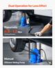 Air Hydraulic Bottle Jack, 32 Ton (70546.9 lbs) Capacity, 255-415 mm Lifting Range, Pneumatic/Manual Heavy Duty Welded Bottle Jack with Pump for SUV,