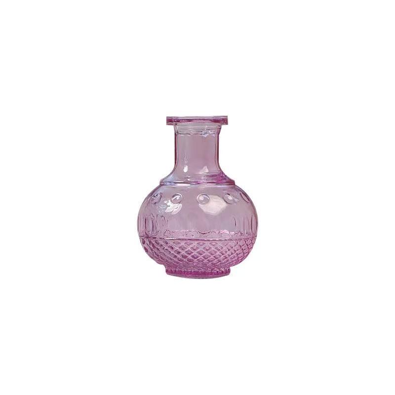 European Multicolor Vase Glass Flower Pot Basket Bottle Decoration Home Nordic Dry Transparent Hydroponic Small Bottle Gift