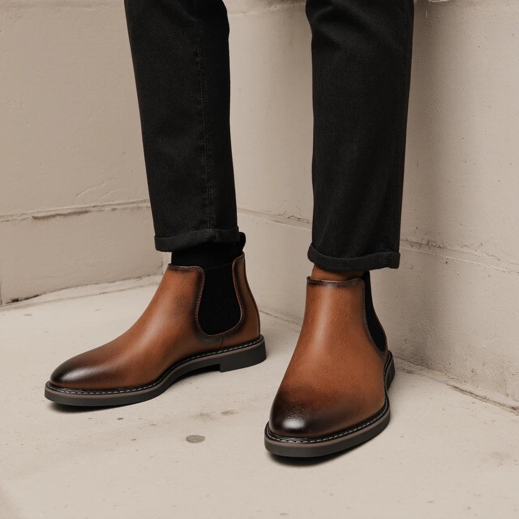 Boots Men Brand Comfortable 2026 Fashion Boots Leather
