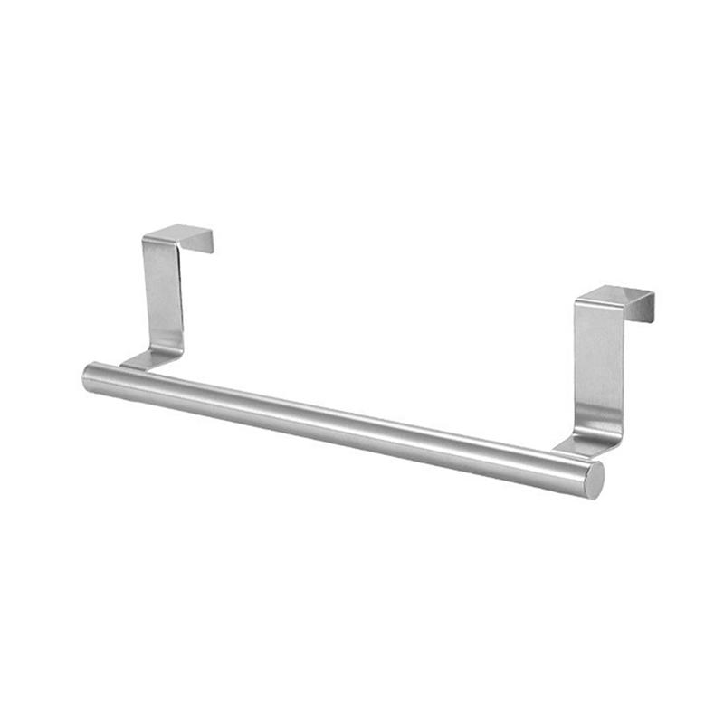 

AEE2-Towel Bar Hanging Holder Door Punching Free Storage Rack Kitchen Cabinet Towel Rag Rack Kitchen