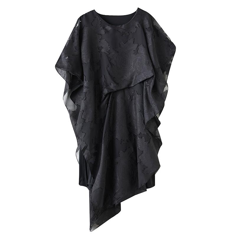 Kurzarm-Übergröße, Vintage-Kleid mit Blumenmuster, neu in Kleidern für Damen, lässig, locker, langes Sommerkleid