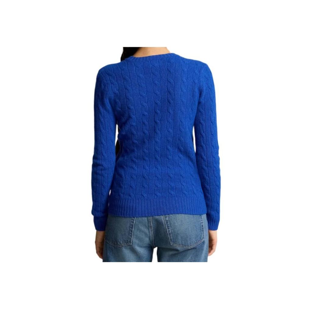 Polo Ralph Lauren Solid Color Embroidered Pony Knit Sweater Women Sweater Blue 580009088