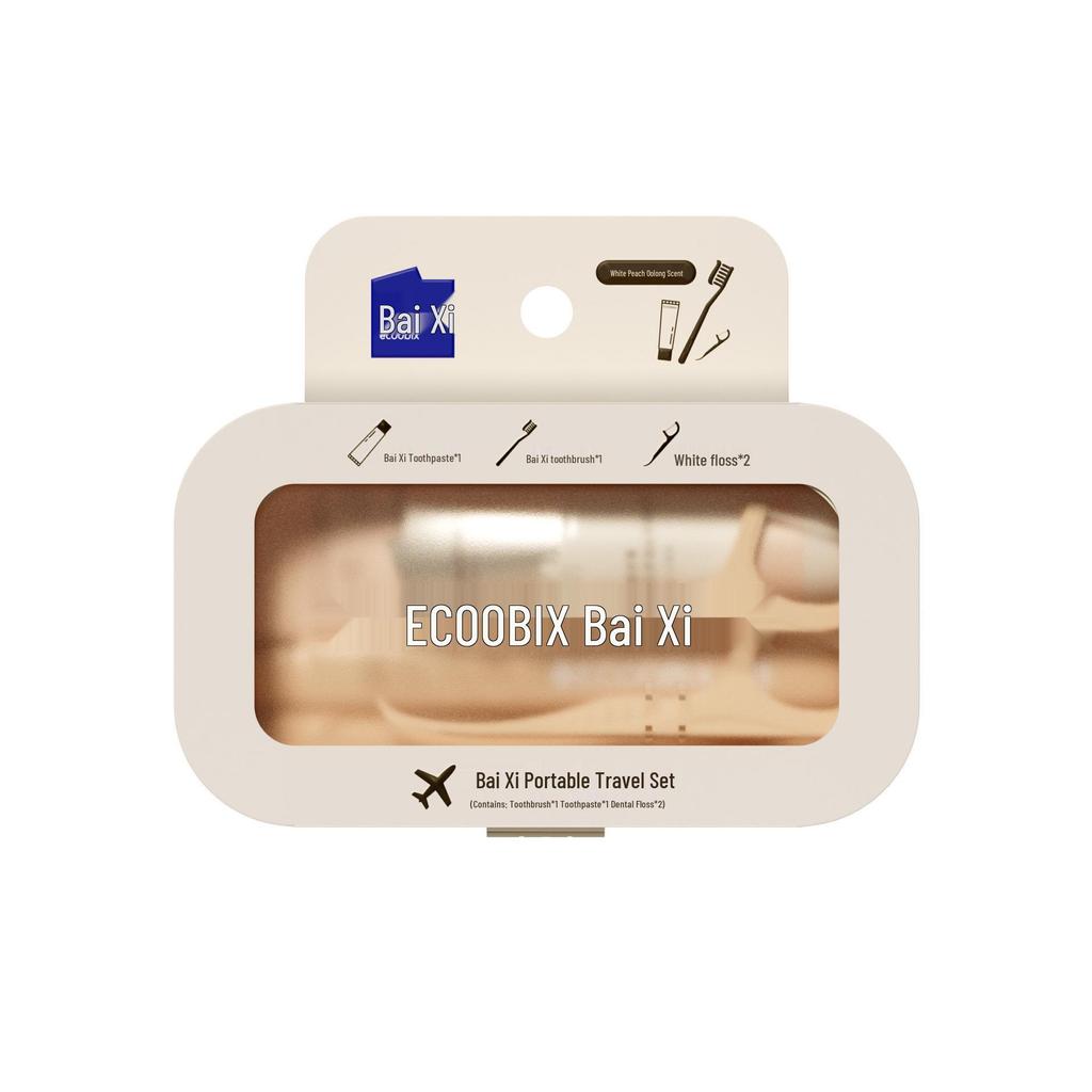 Bai Xi Reise-Zahnpasta & Zahnbürsten-Set - Kompakte, faltbare Essentials für Geschäftsreisen