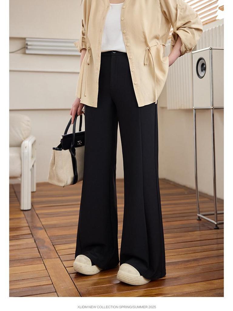 Xiao Li Plus Size Women's Stretch Supermodel Pants: Slimming, Flattering Micro Flare for Versatile, Casual Wear