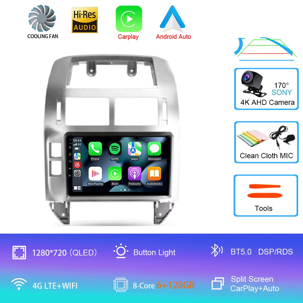 Android 14 For Volkswagen Polo Mk4 IV 4 2001 - 2009 Car Radio Video Player Navigation Stereo GPS No 2din 2 Din Dvd