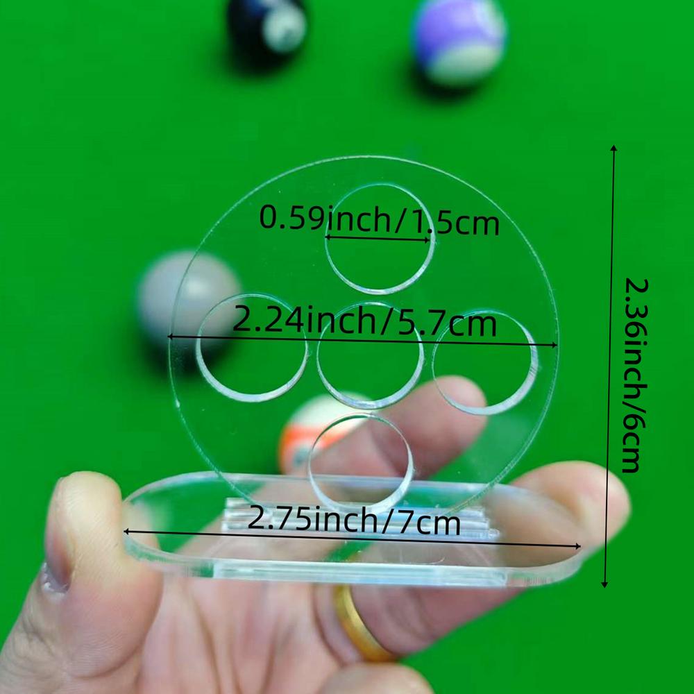 5 Holes Billiard Rod Trainer Billiards Straightness Trainer Billiard Hitting Exerciser Acrylic Pool Cue Strokes Training Device
