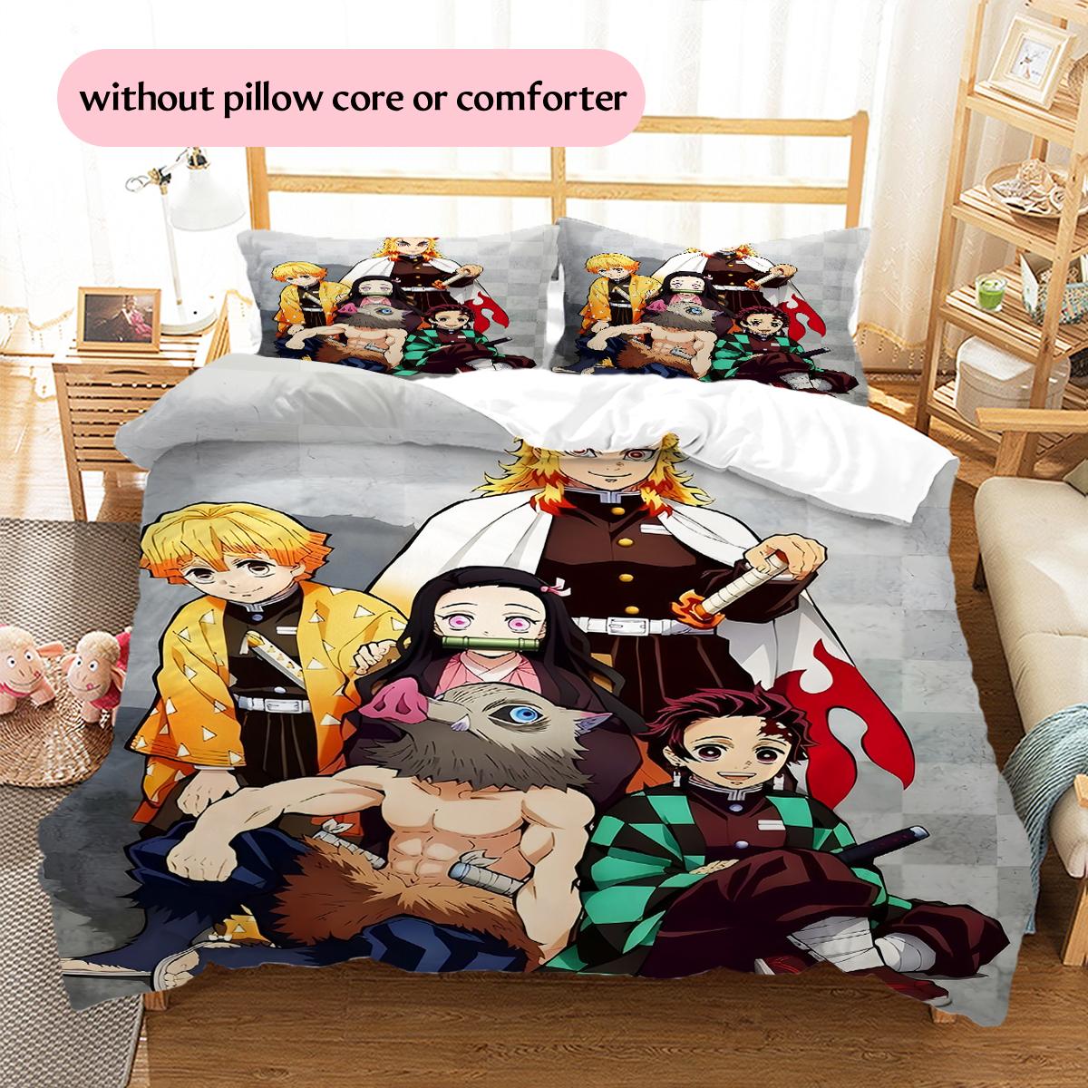 Slayer CollectionPattern Bedding Quilt Set Home Decoration Gift (1 * duvet cover + 2 * pillowcase without core) 135x200cm