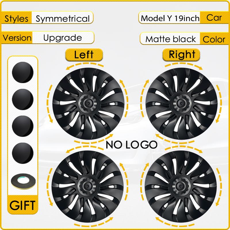 

4PCS HubCap Performance Wheel Caps Automobile Replacemen Hub cap Full Rim Cover Accessories For Tesla Model Y 19 Inch 2018-2024 For Tesla