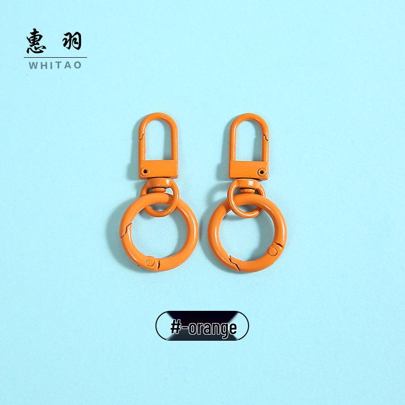Colorful Alloy Strap & Spring Ring Keychain Buckle - Toy, Dog Hook, Handbag Accessory